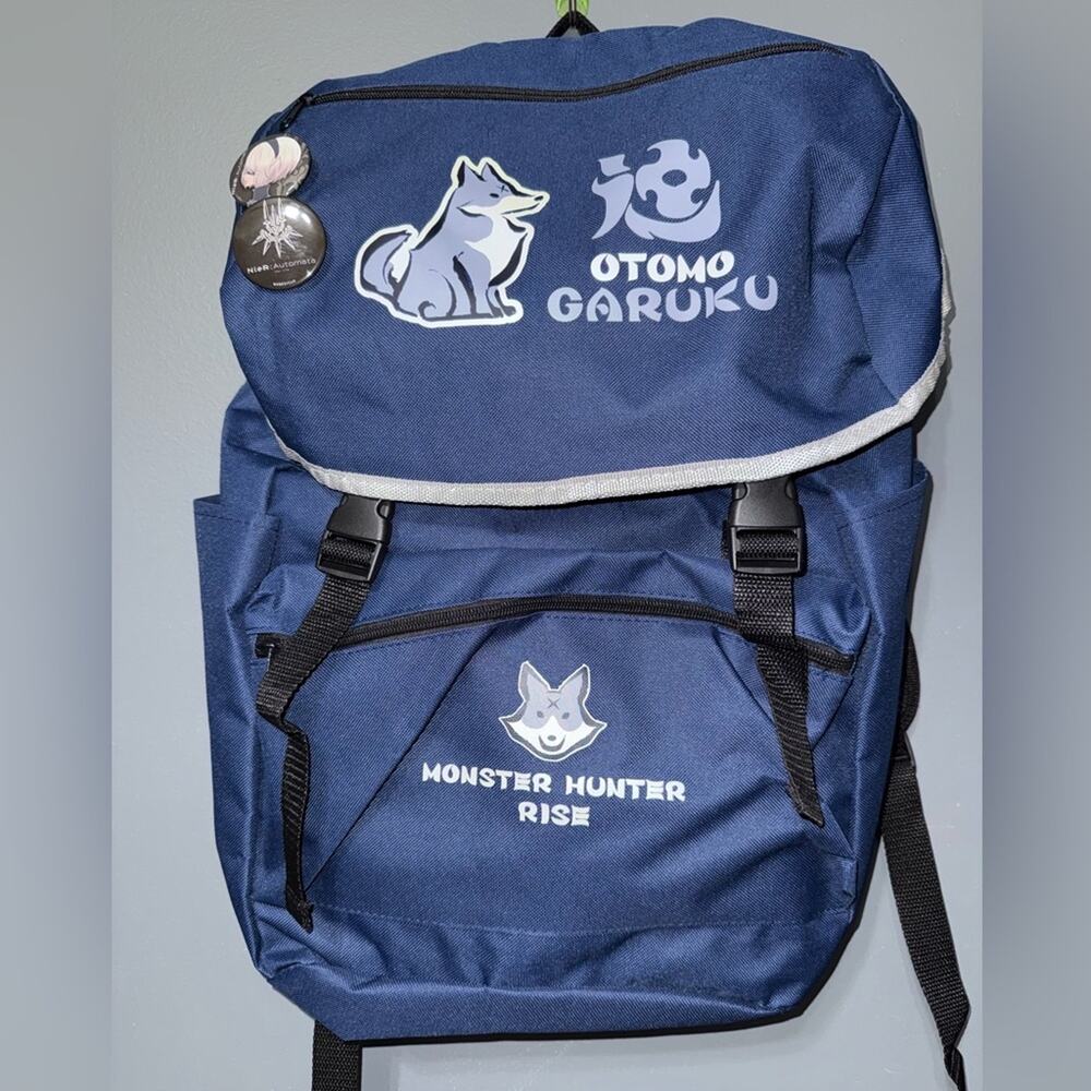 CAPCOM Monster Hunter Rise Otomo Garuku large blue backpack Palamutes